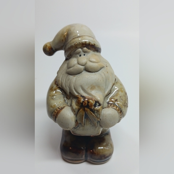 3.5" Scandinavian Ceramic Santa Claus Figurine. Vintage. Keramik. Glazed Pottery - Picture 1 of 5